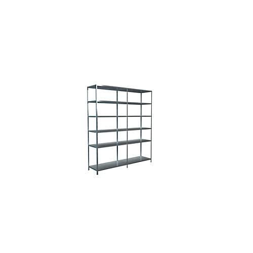 4004514123107 - Steckregal Stecksystem Grund- und Anbauregal Regale Metall verzinkt 2300x2000x500 mm 12 Böden Gr B H T 200 cm x 230 cm x 50 cm silberfarben Werkstatt-Regale 4004514123107 - Steckregal Stecksystem Grund- und Anbauregal Regale Metall verzinkt 2300x2000x500 mm 12 Böden Gr B H T 200 cm x 230 cm x 50 cm silberfarben Werkstatt-Regale