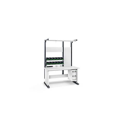 4049751466969 - Arbeitsplatzsystem Avero Komplettmodul 4 per Handkurbel höhenverstellbar HPL beschichtete Spanplatte bis 300 kg lichtgrau anthrazitgrau 4049751466969 - Arbeitsplatzsystem Avero Komplettmodul 4 per Handkurbel höhenverstellbar HPL beschichtete Spanplatte bis 300 kg lichtgrau anthrazitgrau