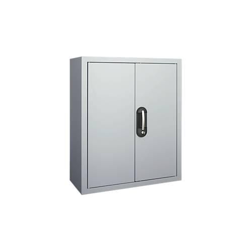 4064615130244 - Magazinschrank 830 mm hoch 4 Böden 24 Kästen mit Türen weißalu
