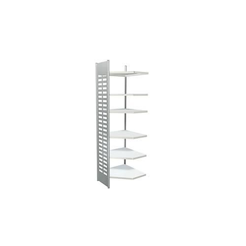 4044917183001 - Design-Regal M2 Eckfeld BXHxT 400x2600x400mm 6 Böden alusilbe 4044917183001 - Design-Regal M2 Eckfeld BXHxT 400x2600x400mm 6 Böden alusilbe