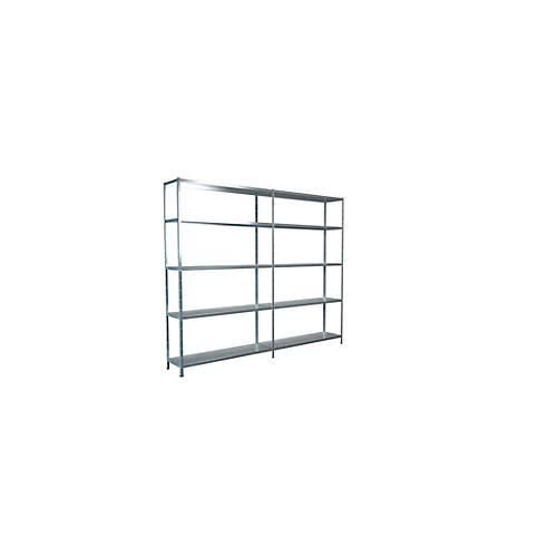 4004514122858 - Steckregal Stecksystem Grund- und Anbauregal Regale Metall verzinkt 2000x2400x350 mm 10 Böden Gr B H T 240 cm x 200 cm x 35 cm silberfarben Werkstatt-Regale 4004514122858 - Steckregal Stecksystem Grund- und Anbauregal Regale Metall verzinkt 2000x2400x350 mm 10 Böden Gr B H T 240 cm x 200 cm x 35 cm silberfarben Werkstatt-Regale