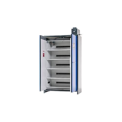 4054923268005 - Asecos Akku-Ladeschrank ION-PRO-90 PC 5 Fachböden gelocht + Steckdosen 1 Auffangwanne B 1193 x T 615 x H 2224 mm 4054923268005 - Asecos Akku-Ladeschrank ION-PRO-90 PC 5 Fachböden gelocht + Steckdosen 1 Auffangwanne B 1193 x T 615 x H 2224 mm