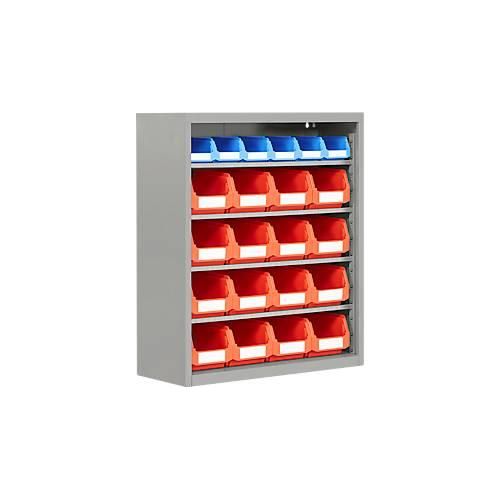 4063332958483 - Magazinregal 830 mm hoch 6 Böden 22 Kästen weißalu 4063332958483 - Magazinregal 830 mm hoch 6 Böden 22 Kästen weißalu