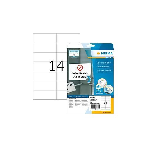 4008705050814 - Universaletikett 105 x 423 mm (b x h) wieder ablösbar Papier weiß 350 Etik Pack Werkstoff Papier - Herma 4008705050814 - Universaletikett 105 x 423 mm (b x h) wieder ablösbar Papier weiß 350 Etik Pack Werkstoff Papier - Herma