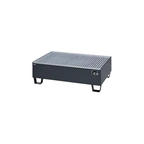4052462074286 - Auffangwanne Pure 2 200 mit verzinktem Gitterrost L 1200 x B 800 x H 365 mm unterfahrbar Stahl anthrazit RAL 7016