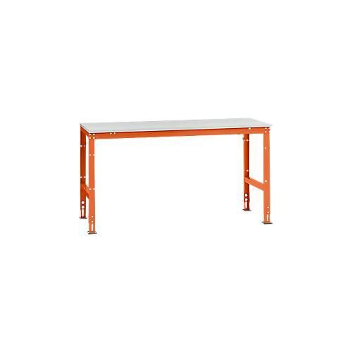 4045916070415 - AU40812001 Arbeits-Grundtisch UNIVERSAL Standard mit Melaminplatte BxTxH = 1750 x 800 x 760-870 mm Rotorange (RAL 2001) 4045916070415 - AU40812001 Arbeits-Grundtisch UNIVERSAL Standard mit Melaminplatte BxTxH = 1750 x 800 x 760-870 mm Rotorange (RAL 2001)