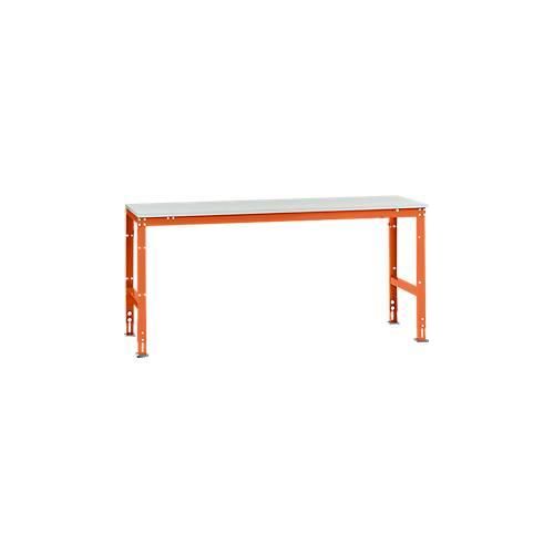4045916070736 - AU41112001 Arbeits-Grundtisch UNIVERSAL Standard mit Melaminplatte BxTxH = 2000 x 800 x 760-870 mm Rotorange (RAL 2001) 4045916070736 - AU41112001 Arbeits-Grundtisch UNIVERSAL Standard mit Melaminplatte BxTxH = 2000 x 800 x 760-870 mm Rotorange (RAL 2001)