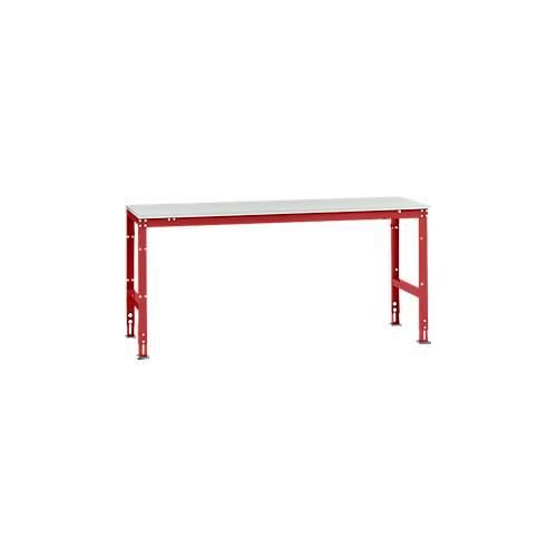 4045916070743 - AU41113003 Arbeits-Grundtisch UNIVERSAL Standard mit Melaminplatte BxTxH = 2000 x 800 x 760-870 mm Rubin-Rot 4045916070743 - AU41113003 Arbeits-Grundtisch UNIVERSAL Standard mit Melaminplatte BxTxH = 2000 x 800 x 760-870 mm Rubin-Rot