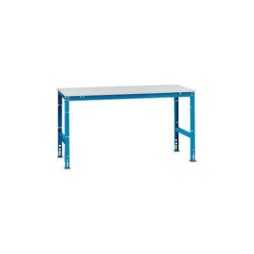 4045916070545 - AU40915012 Arbeits-Grundtisch UNIVERSAL Standard mit Melaminplatte BxTxH = 1750 x 1000 x 760-870 mm Licht-Blau (RAL 5012) 4045916070545 - AU40915012 Arbeits-Grundtisch UNIVERSAL Standard mit Melaminplatte BxTxH = 1750 x 1000 x 760-870 mm Licht-Blau (RAL 5012)