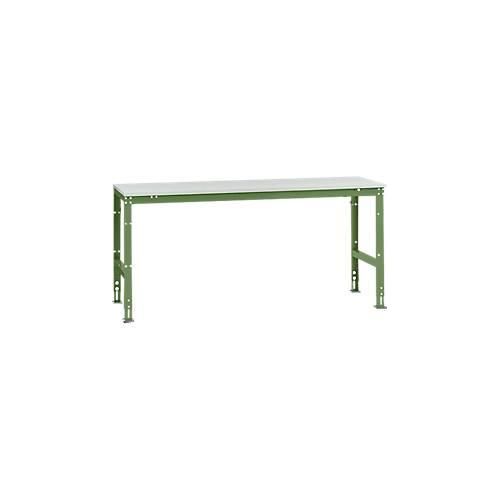 4045916070781 - AU41116011 Arbeits-Grundtisch UNIVERSAL Standard mit Melaminplatte BxTxH = 2000 x 800 x 760-870 mm Resedagrün (RAL 6011) 4045916070781 - AU41116011 Arbeits-Grundtisch UNIVERSAL Standard mit Melaminplatte BxTxH = 2000 x 800 x 760-870 mm Resedagrün (RAL 6011)