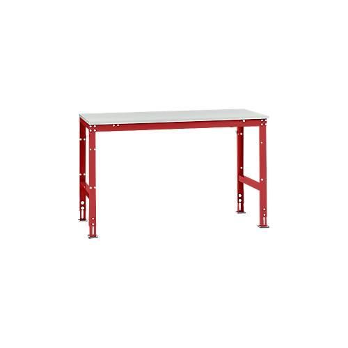 4045916078336 - AU40573003 Arbeits-Grundtisch UNIVERSAL Standard mit Kunststoffplatte BxTxH = 1500x800x760-870 mm Rubin-Rot 4045916078336 - AU40573003 Arbeits-Grundtisch UNIVERSAL Standard mit Kunststoffplatte BxTxH = 1500x800x760-870 mm Rubin-Rot