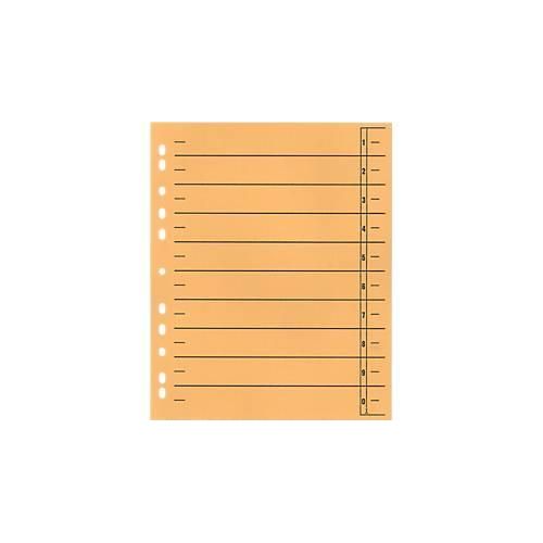 4018924951021 - Select Trennblätter mit Taben DIN A4- Format Linienaufdruck Universallochung 100 Stück gelb