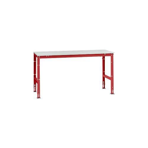 4045916070422 - AU40813003 Arbeits-Grundtisch UNIVERSAL Standard mit Melaminplatte BxTxH = 1750 x 800 x 760-870 mm Rubin-Rot 4045916070422 - AU40813003 Arbeits-Grundtisch UNIVERSAL Standard mit Melaminplatte BxTxH = 1750 x 800 x 760-870 mm Rubin-Rot