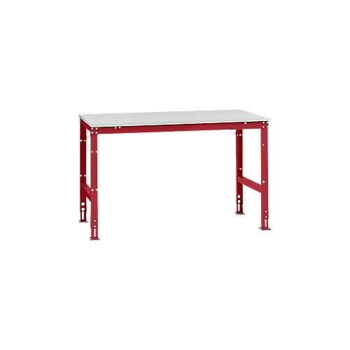 4045916078435 - AU40673003 Arbeits-Grundtisch UNIVERSAL Standard mit Kunststoffplatte BxTxH = 1500x1000x760-870 mm Rubin-Rot 4045916078435 - AU40673003 Arbeits-Grundtisch UNIVERSAL Standard mit Kunststoffplatte BxTxH = 1500x1000x760-870 mm Rubin-Rot