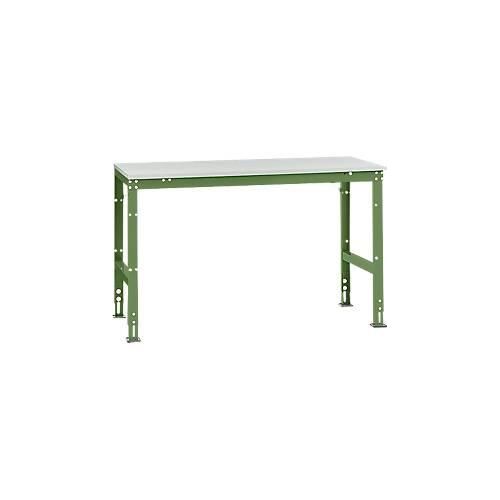 4045916078374 - AU40576011 Arbeits-Grundtisch UNIVERSAL Standard mit Kunststoffplatte BxTxH = 1500x800x760-870 mm Resedagrün (RAL 6011) 4045916078374 - AU40576011 Arbeits-Grundtisch UNIVERSAL Standard mit Kunststoffplatte BxTxH = 1500x800x760-870 mm Resedagrün (RAL 6011)