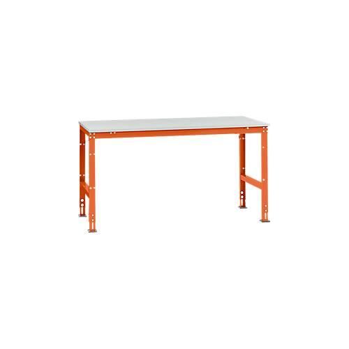 4045916078749 - AU40972001 Arbeits-Grundtisch UNIVERSAL Standard mit Kunststoffplatte BxTxH = 1750x1000x760-870 mm Rotorange (RAL 2001) 4045916078749 - AU40972001 Arbeits-Grundtisch UNIVERSAL Standard mit Kunststoffplatte BxTxH = 1750x1000x760-870 mm Rotorange (RAL 2001)