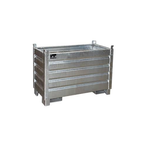 4052462028630 - Sammelbehälter-System SBS 500 L 600 x B 1200 x H 850 mm bis zu 3-fach stapelbar lackiert mit Transportwagen feuerverzinkt