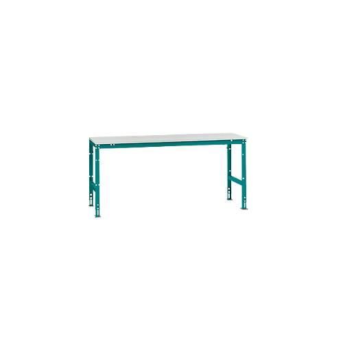 4045916079210 - AU41175021 Arbeits-Grundtisch UNIVERSAL Standard mit Kunststoffplatte BxTxH = 2000x800x760-870 mm Wasserblau 4045916079210 - AU41175021 Arbeits-Grundtisch UNIVERSAL Standard mit Kunststoffplatte BxTxH = 2000x800x760-870 mm Wasserblau
