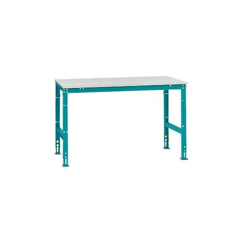 4045916078466 - AU40675021 Arbeits-Grundtisch UNIVERSAL Standard mit Kunststoffplatte BxTxH = 1500x1000x760-870 mm Wasserblau 4045916078466 - AU40675021 Arbeits-Grundtisch UNIVERSAL Standard mit Kunststoffplatte BxTxH = 1500x1000x760-870 mm Wasserblau