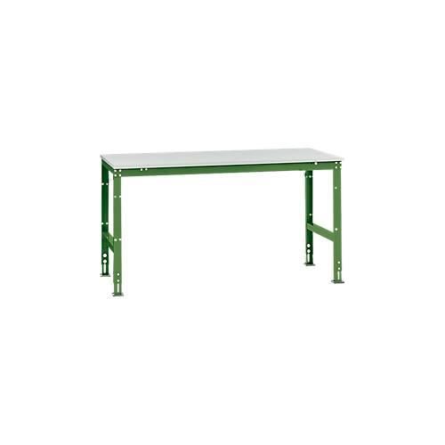 4045916078855 - AU40976011 Arbeits-Grundtisch UNIVERSAL Standard mit Kunststoffplatte BxTxH = 1750x1000x760-870 mm Resedagrün (RAL 6011) 4045916078855 - AU40976011 Arbeits-Grundtisch UNIVERSAL Standard mit Kunststoffplatte BxTxH = 1750x1000x760-870 mm Resedagrün (RAL 6011)