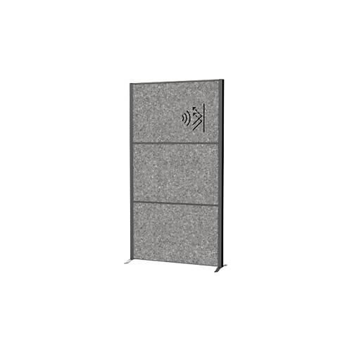 4002390089838 - MAUL Stellwandsystem MAULconnecto 3 x Akustikvlies dunkelgrau Klettverbindung Standfuß H 1800 x B 1000 mm anthrazit 4002390089838 - MAUL Stellwandsystem MAULconnecto 3 x Akustikvlies dunkelgrau Klettverbindung Standfuß H 1800 x B 1000 mm anthrazit
