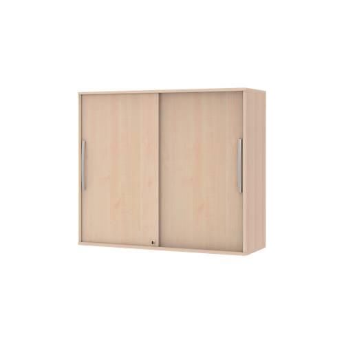 4004479448482 - Schiebetür-Aufbauschrank BARI 4 Böden Schloss Mitteltrennwand B 1200 x T 430 x H 1057 mm Ahorn-Dekor 4004479448482 - Schiebetür-Aufbauschrank BARI 4 Böden Schloss Mitteltrennwand B 1200 x T 430 x H 1057 mm Ahorn-Dekor