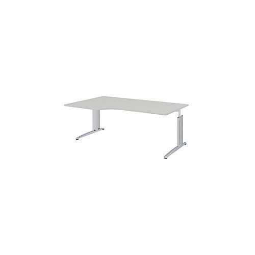4004479148818 - Winkelschreibtisch BARI 90° Form A Winkel links C-Fuß B 2000 x T 800 mm hellgrau 4004479148818 - Winkelschreibtisch BARI 90° Form A Winkel links C-Fuß B 2000 x T 800 mm hellgrau