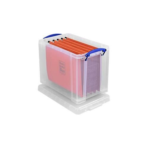 5060024802139 - Transportbox Really Useful Box Volumen 19 l L 395 x B 255 x H 290 mm stapelbar mit Deckel & Klappgriffen Recycling-PP transparent 5060024802139 - Transportbox Really Useful Box Volumen 19 l L 395 x B 255 x H 290 mm stapelbar mit Deckel & Klappgriffen Recycling-PP transparent