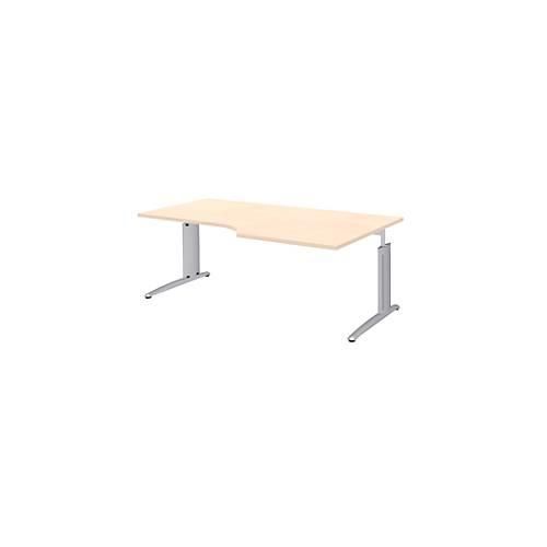 4004479044868 - Winkelschreibtisch BARI 90° Form A Winkel rechts C-Fuß B 2000 x T 1000 mm Ahorn-Dekor