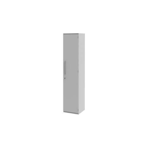4004479540223 - Aktenschrank BARI 6 Ordnerhöhen 5 Böden Schloss Türanschlag rechts B 427 x T 430 x H 2174 mm hellgrau 4004479540223 - Aktenschrank BARI 6 Ordnerhöhen 5 Böden Schloss Türanschlag rechts B 427 x T 430 x H 2174 mm hellgrau