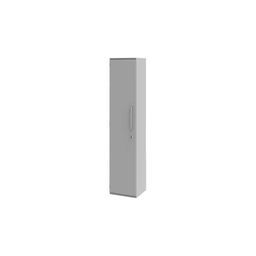 4004479540230 - Aktenschrank BARI 6 Ordnerhöhen 5 Böden Schloss Türanschlag links B 427 x T 430 x H 2174 mm hellgrau 4004479540230 - Aktenschrank BARI 6 Ordnerhöhen 5 Böden Schloss Türanschlag links B 427 x T 430 x H 2174 mm hellgrau