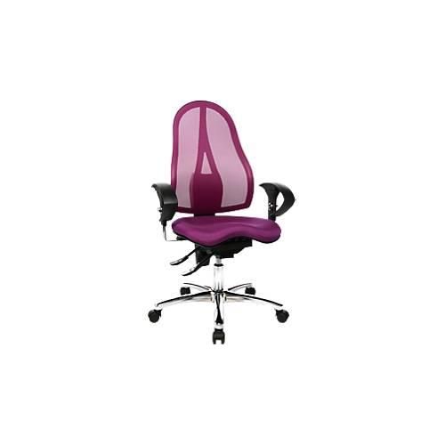 4014296086415 - Bürostuhl SITNESS 15 Permanentkontakt mit Armlehnen Netzrücken Fitness-Orthositz violett