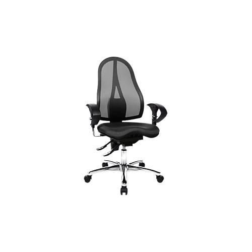 4014296086408 - Bürostuhl SITNESS 15 Permanentkontakt mit Armlehnen Netzrücken Fitness-Orthositz schwarz