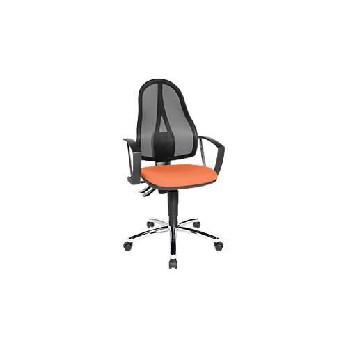 4014296086576 - Bürostuhl Point Net Permanentkontakt m Armlehnen verstellbarer Netzrücken orange