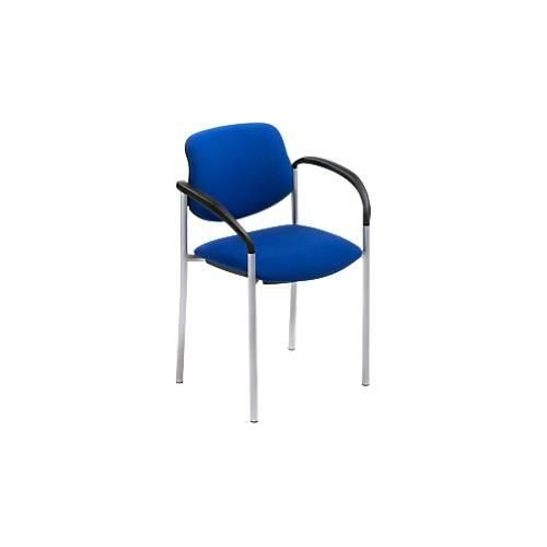 5901747580365 - Besucherstuhl Styl mit Armlehnen Stoff blau Gestell alusilbern stapelbar bis zu 6 Stück 5901747580365 - Besucherstuhl Styl mit Armlehnen Stoff blau Gestell alusilbern stapelbar bis zu 6 Stück