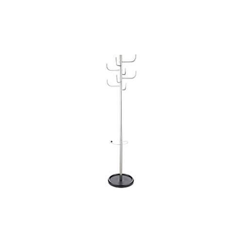 4250510873526 - Garderobenständer 8 Haken mit Schirmhalter & Tropfmulde H 1720 x Ø 390 mm Metall silbermetallic 4250510873526 - Garderobenständer 8 Haken mit Schirmhalter & Tropfmulde H 1720 x Ø 390 mm Metall silbermetallic