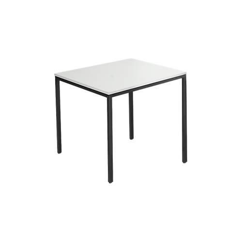 4251898823219 - Pure Stahlrohrtisch Rechteck Quadratrohrfuß B 800 x T 700 x H 720 mm lichtgrau schwarz 4251898823219 - Pure Stahlrohrtisch Rechteck Quadratrohrfuß B 800 x T 700 x H 720 mm lichtgrau schwarz