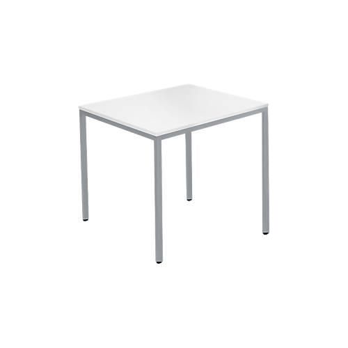 4251898823271 - Pure Stahlrohrtisch Quadrat Quadratrohrfuß B 800 x T 800 x H 720 mm weiß weißaluminium 4251898823271 - Pure Stahlrohrtisch Quadrat Quadratrohrfuß B 800 x T 800 x H 720 mm weiß weißaluminium