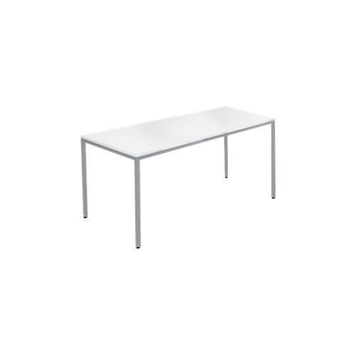 4251898823394 - Pure Stahlrohrtisch Rechteck Quadratrohrfuß B 1400 x T 700 x H 720 mm weiß weißaluminium 4251898823394 - Pure Stahlrohrtisch Rechteck Quadratrohrfuß B 1400 x T 700 x H 720 mm weiß weißaluminium