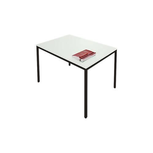 4251898823332 - Pure Stahlrohrtisch Rechteck Quadratrohrfuß B 1200 x T 800 x H 720 mm lichtgrau schwarz 4251898823332 - Pure Stahlrohrtisch Rechteck Quadratrohrfuß B 1200 x T 800 x H 720 mm lichtgrau schwarz