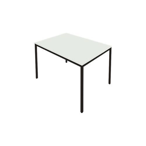 4251898823370 - Pure Stahlrohrtisch Rechteck Quadratrohrfuß B 1400 x T 700 x H 720 mm lichtgrau schwarz 4251898823370 - Pure Stahlrohrtisch Rechteck Quadratrohrfuß B 1400 x T 700 x H 720 mm lichtgrau schwarz