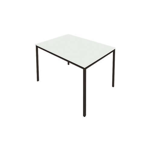 4251898823417 - Pure Stahlrohrtisch Rechteck Quadratrohrfuß B 1400 x T 800 x H 720 mm lichtgrau schwarz 4251898823417 - Pure Stahlrohrtisch Rechteck Quadratrohrfuß B 1400 x T 800 x H 720 mm lichtgrau schwarz