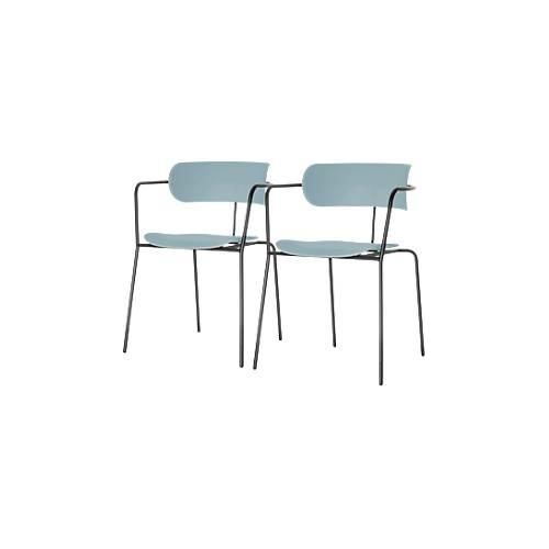 3660141233179 - Stuhl BISTRO stapelbar bis zu 4 Stück B 535 x T 545 x H 760 mm Stahlrohr & Polypropylen blau 2 Stück 3660141233179 - Stuhl BISTRO stapelbar bis zu 4 Stück B 535 x T 545 x H 760 mm Stahlrohr & Polypropylen blau 2 Stück