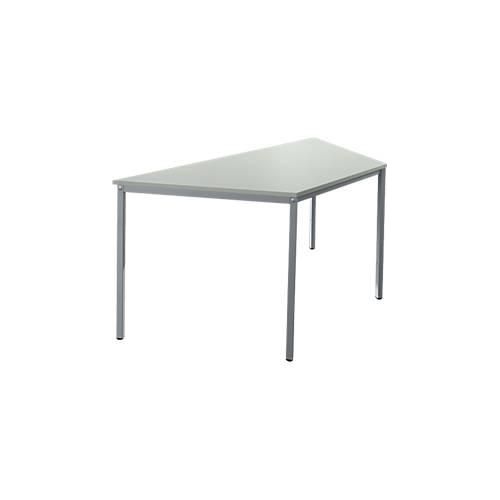 4251898823547 - Pure Stahlrohrtisch Trapez Quadratrohrfuß B 1600 x T 800 x H 720 mm lichtgrau weißaluminium 4251898823547 - Pure Stahlrohrtisch Trapez Quadratrohrfuß B 1600 x T 800 x H 720 mm lichtgrau weißaluminium