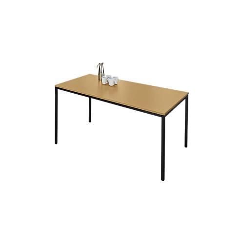 4251898823806 - Pure Stahlrohrtisch Rechteck Quadratrohrfuß B 1400 x T 700 x H 720 mm Buche schwarz 4251898823806 - Pure Stahlrohrtisch Rechteck Quadratrohrfuß B 1400 x T 700 x H 720 mm Buche schwarz