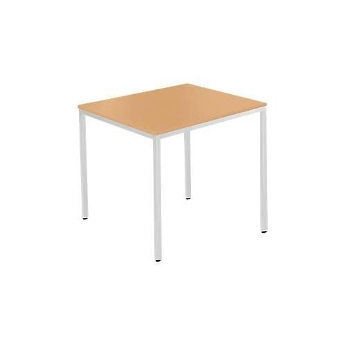 4251898823974 - Pure Stahlrohrtisch Rechteck Quadratrohrfuß B 800 x T 700 x H 720 mm Buche weißaluminium 4251898823974 - Pure Stahlrohrtisch Rechteck Quadratrohrfuß B 800 x T 700 x H 720 mm Buche weißaluminium