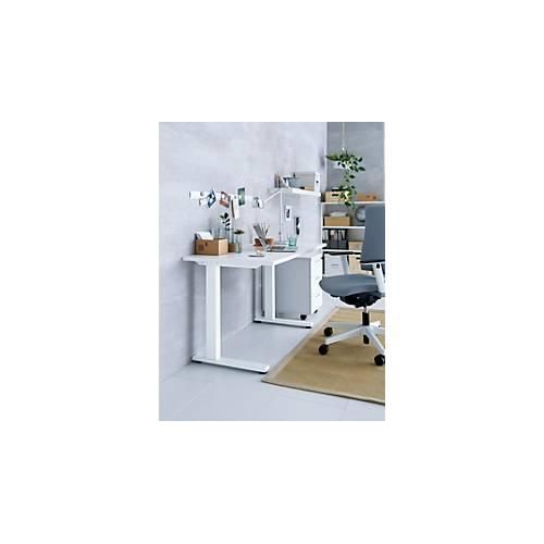 8697837515283 - Home Office Tisch Rechteck C-Fuß B 1200 x T 600 x H 735 mm weiß weiß