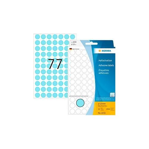 4008705022330 - Vielzweck-Etiketten HERMA 2233 selbstklebende Markierungspunkte Ø 13 mm permanent haftend 32 Blatt Papier matt blau 4008705022330 - Vielzweck-Etiketten HERMA 2233 selbstklebende Markierungspunkte Ø 13 mm permanent haftend 32 Blatt Papier matt blau