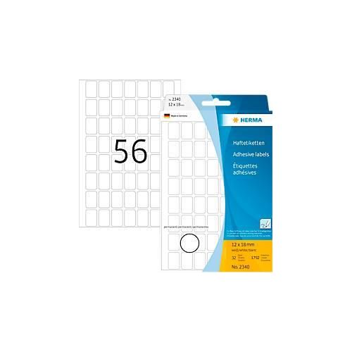 4008705023405 - Etiketten Vielzweck-Etiketten 2340 weiß 12x18mm rechteckig  4008705023405 32 Blatt