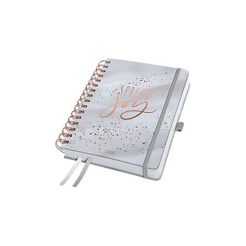 4004360782237 - Spiralkalender Glittery Joy 2025 Format A5 Kalendarium in DE EN FR NL Gummiband Stifteschlaufe & Einsteckfach 240 Seiten Papier grau 4004360782237 - Spiralkalender Glittery Joy 2025 Format A5 Kalendarium in DE EN FR NL Gummiband Stifteschlaufe & Einsteckfach 240 Seiten Papier grau